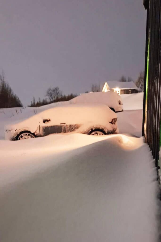 Our car when we woke up after the snowstorm