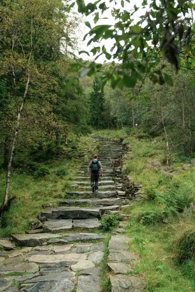 Hiking up Mount Ulriken