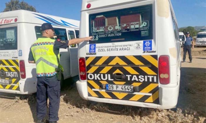 Çine’deki servis araçları denetlendi