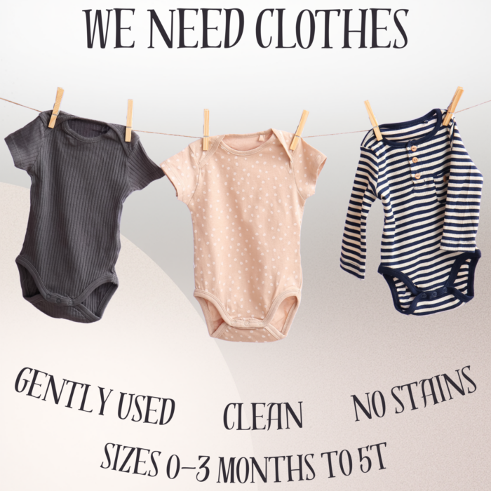 Brown White Illustrated Clothing Donation Poster (1)