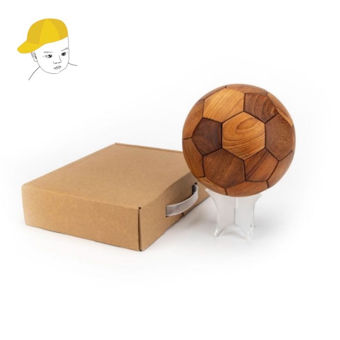 Creative wooden football ornament