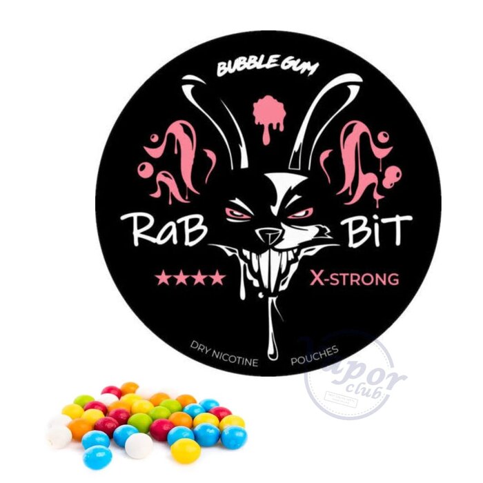 Rabbit Nicotine Pouches Bubblegum 50mg