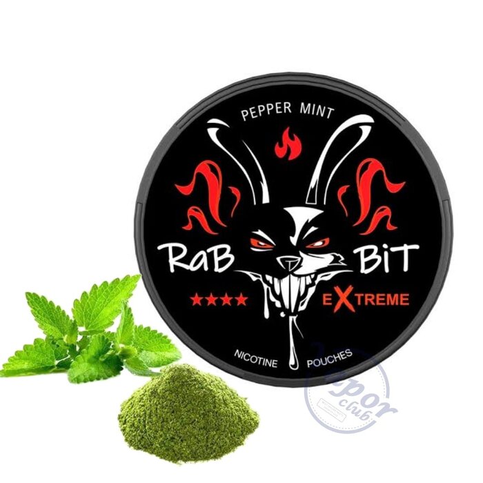Rabbit Nicotine Pouches Pepper Mint 50mg