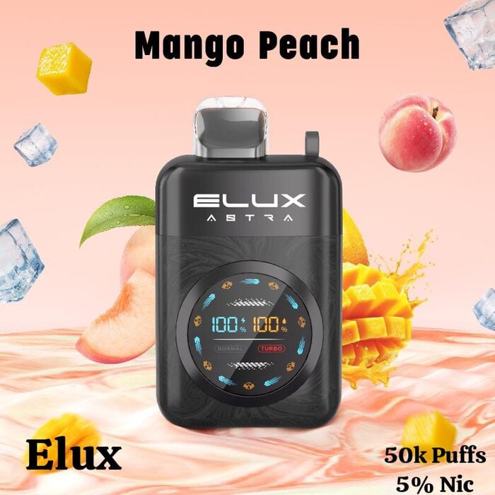 Elux Astra 50000 Puffs 50mg Disposable Vape Mango Peach