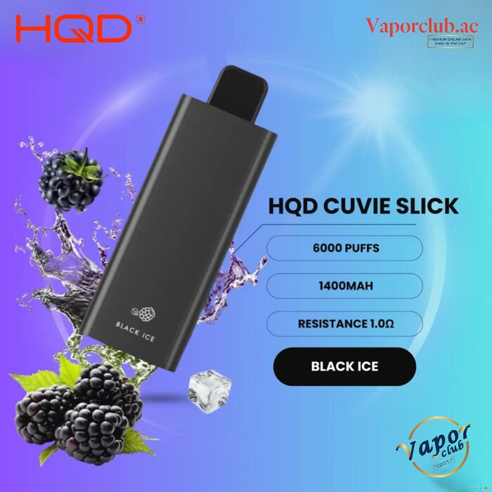 HQD Cuvie Slick 6000 Puffs 20mg Disposable Vape Black Ice HQD Cuvie Slick 6000 Puffs 20mg Disposable Vape Black Ice