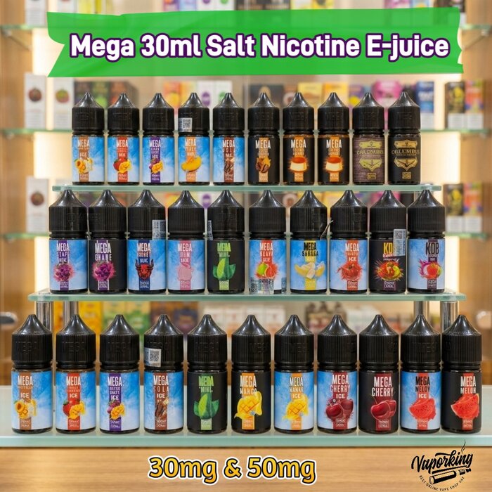 Buy MEGA Salt Nicotine 30ml at best online Shop Vaporking MEGA Salt Nicotine 30ml