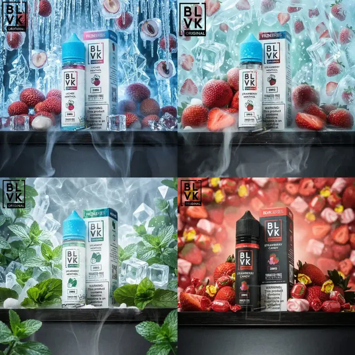 BLVK 60ml E-Liquid 3mg Freebase Vape Juice BLVK 60ml E-Liquid 3mg Freebase Vape Juice