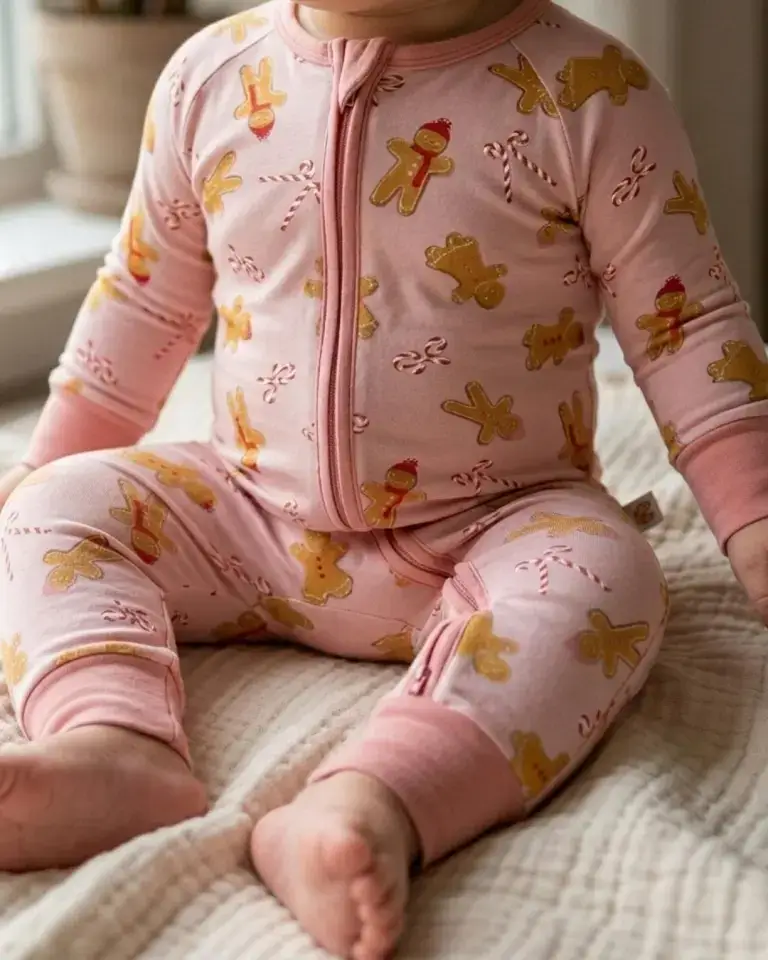 Bamboo Zippy Romper | Gingerbread Pink