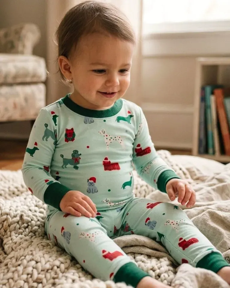 Bamboo Toddler Pajama Set | Holiday Pups