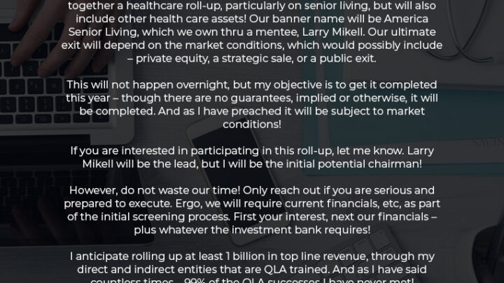 Dan Peña’s Healthcare Roll-up