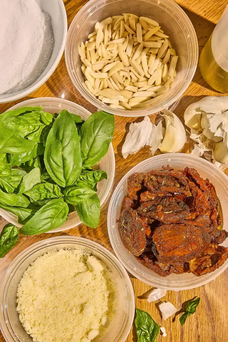 Ingredients for Pesto Rosso Red Sun-dried Tomato Pesto