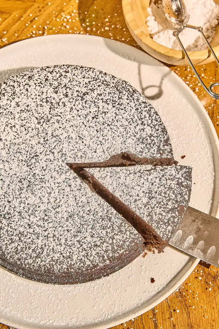 Torta Caprese Flourless Chocolate Almond Cake with Espresso