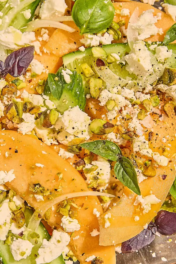 cantaloupe salad detail