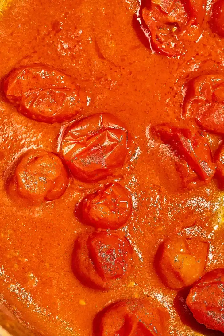cherry tomato butter sauce detail