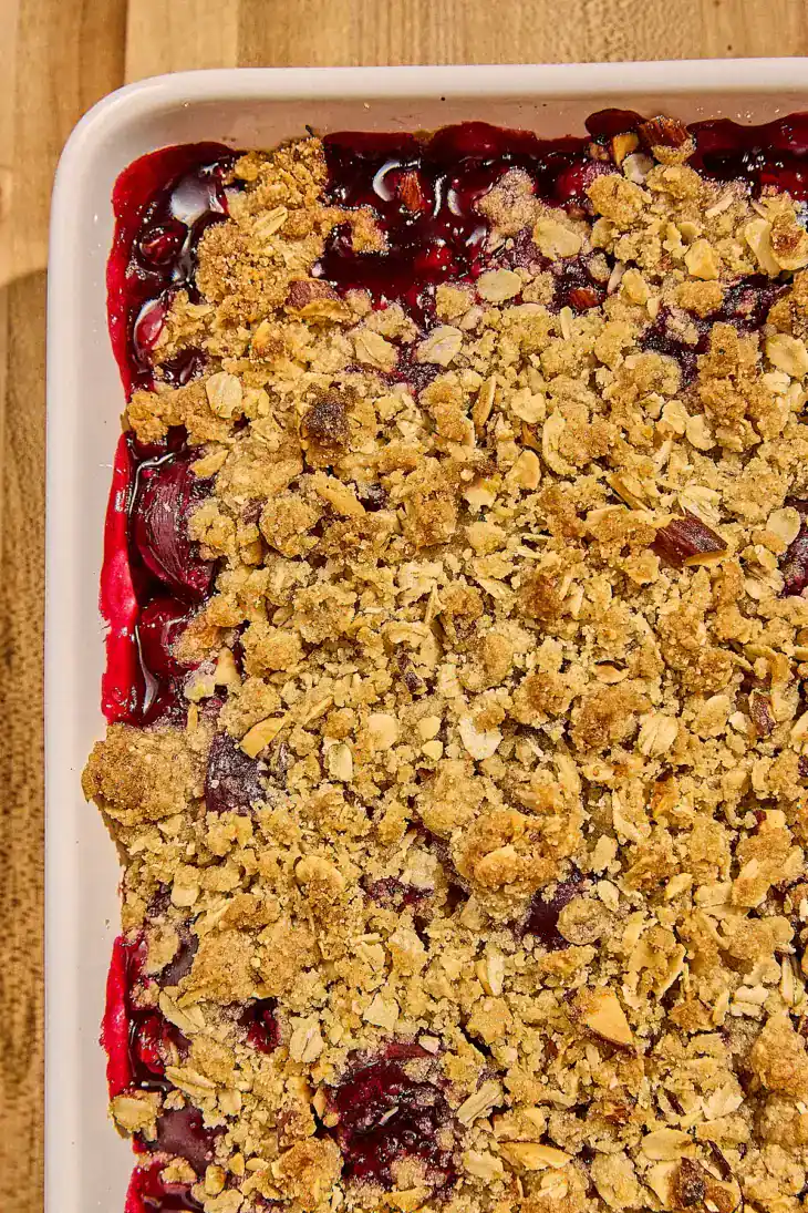 bubbling cherry crisp