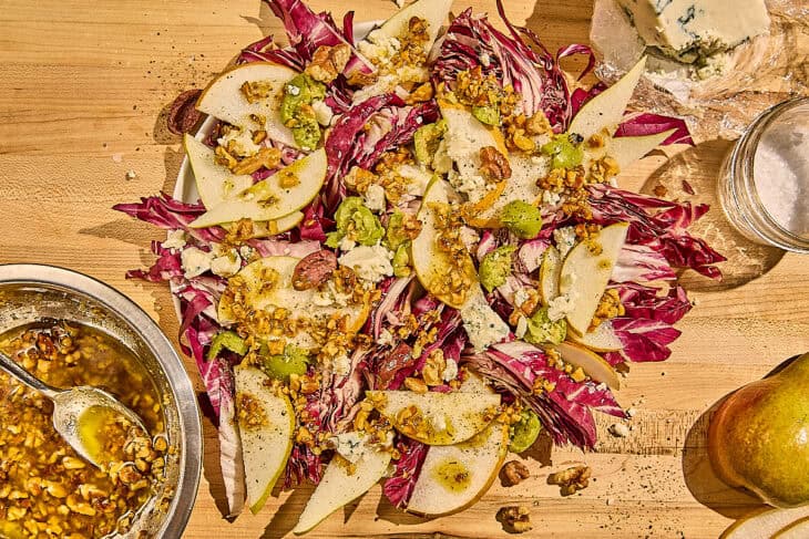 princess polly baby blue dress Pear & Blue Cheese Salad with Candied Pecans