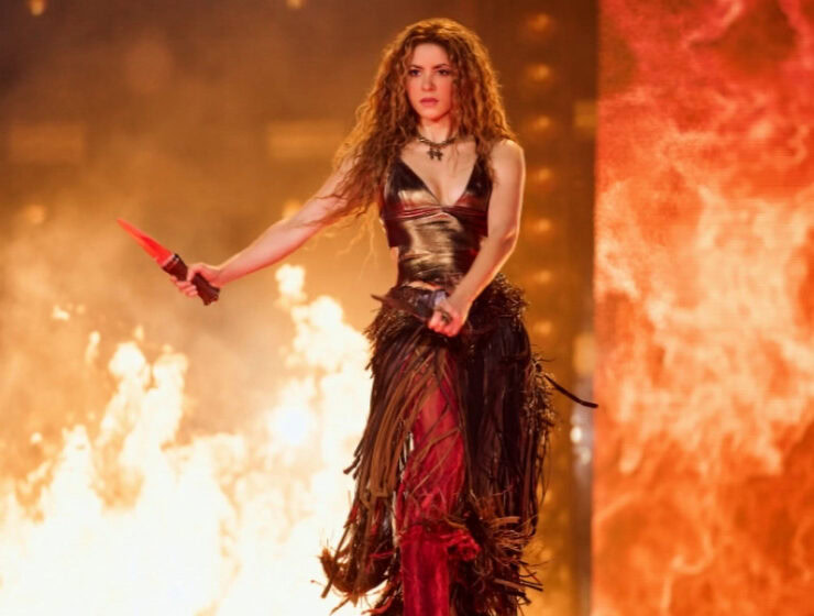 Shakira performing during her 2026 Las Mujeres Ya No Lloran World Tour residency in Madrid, Spain.