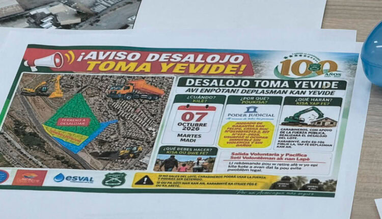 preparan el desalojo de la toma Yevide
