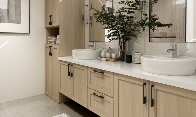 Ide kabinet kamar mandi, Sumber: bellabathrooms.co.za