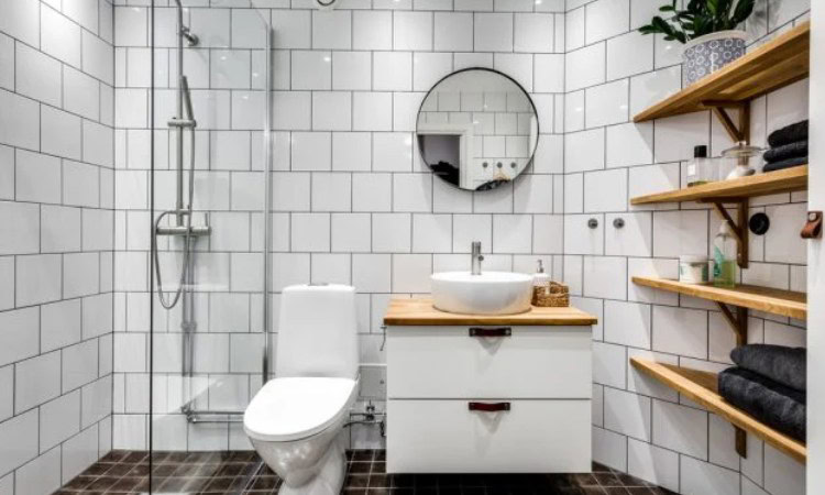 Kamar mandi gaya skandinavia, Sumber: bathroomhq.com.au