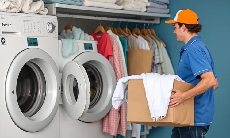 Layanan antar jemput laundry, Sumber: AI image