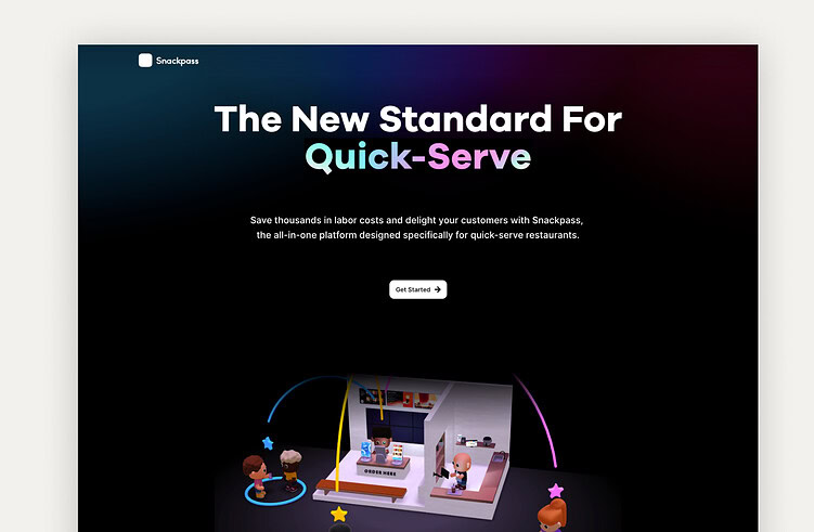Snackpass landing page example