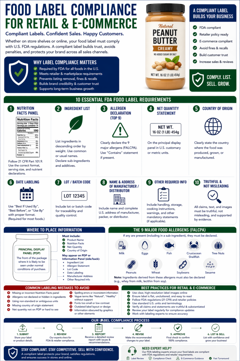 Food Label Compliance for Retail E Commerce