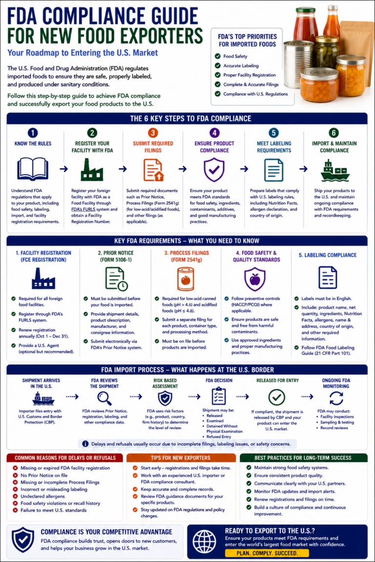 fda compliance guide for new food exporters