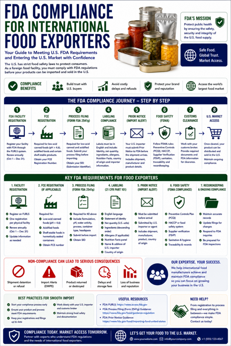fda compliance for international food exporters