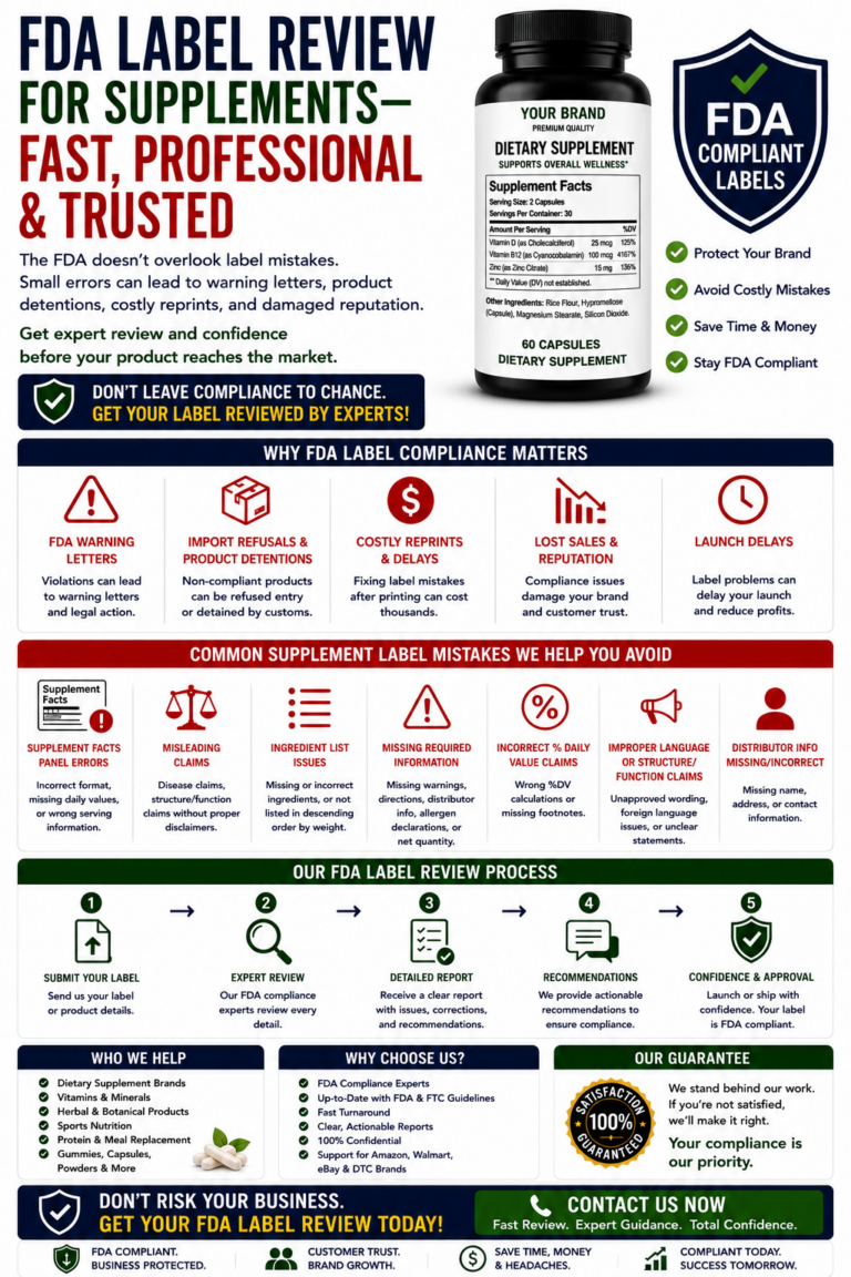fda label review for supplements — fast, professional & trusted