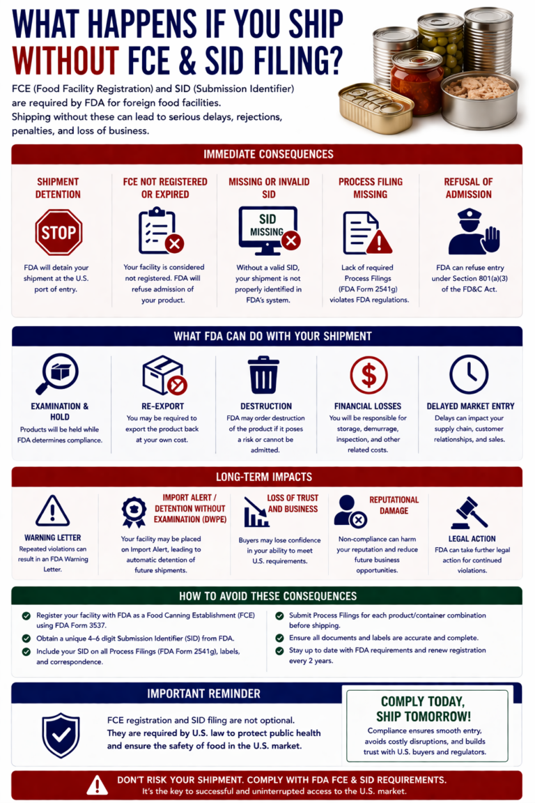 what happens if you ship without fce & sid filing?