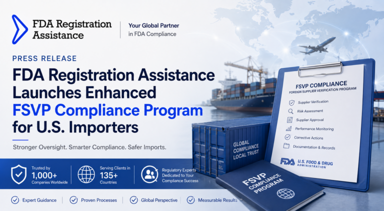 fda registration assistance launches enhanced fsvp compliance program for u.s. importers