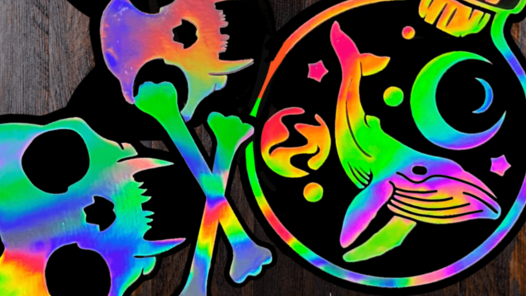 Handcrafted Holographic Vinyl Decals