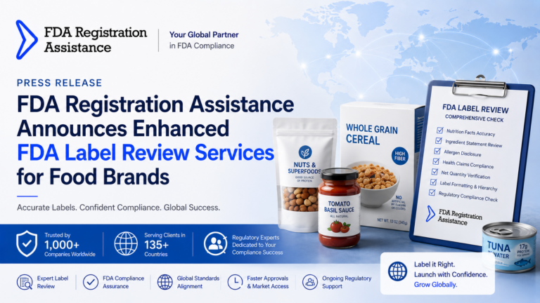 fda registration assistance announces enhanced fda label review services for food brands
