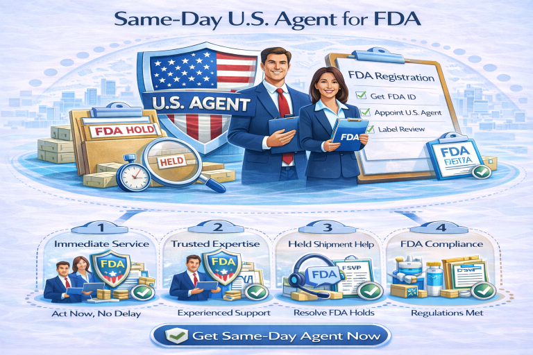 Same Day U.S. Agent for FDA