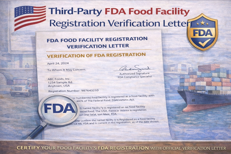 Third Party FDA Food Facility Registration Verification Letter