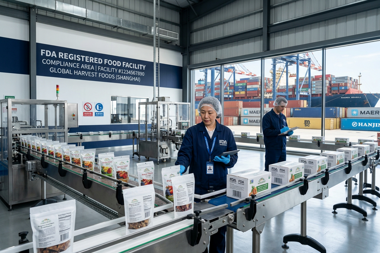 Foreign food facility FDA registration process