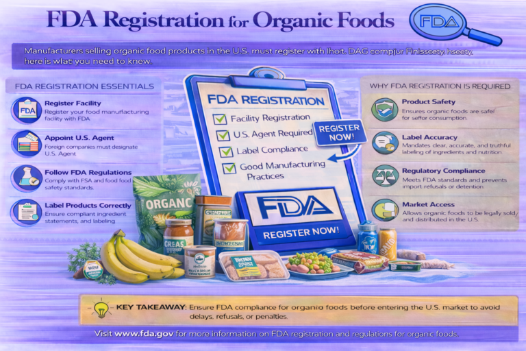 FDA registration for organic foods guide