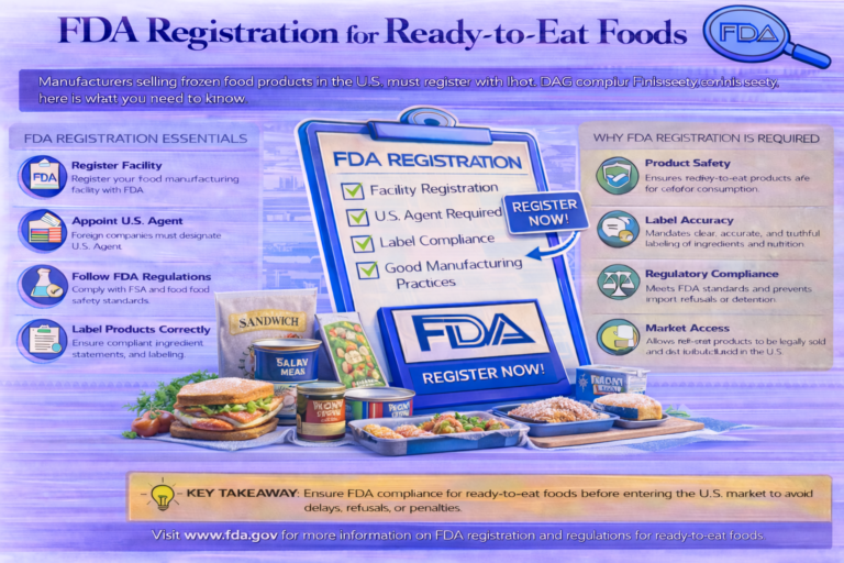 FDA registration for ready to eat foods