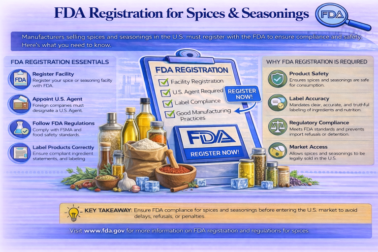 FDA registration for spices infographic