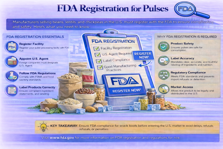 FDA registration process for pulses infographic