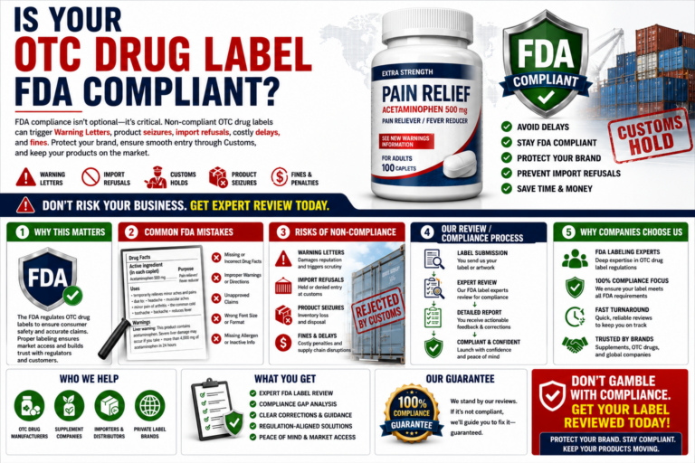 is your otc drug label fda compliant?