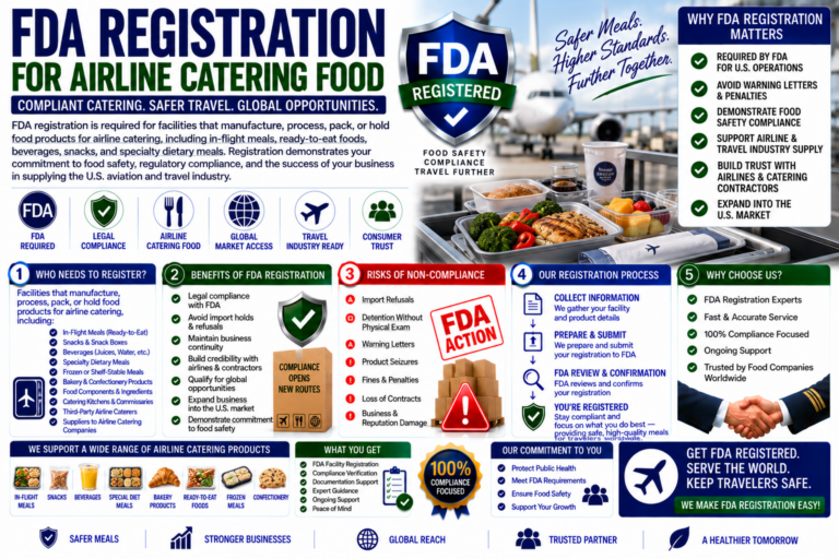fda registration for airline catering food