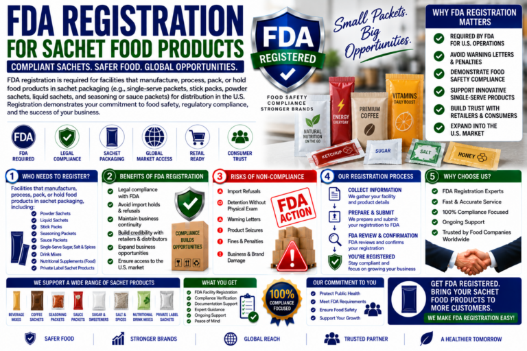 fda registration for sachet food products