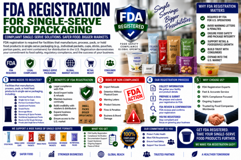 fda registration for single serve food packaging
