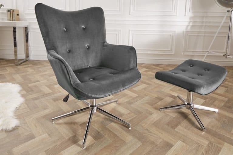 zamatové kreslo Lounger