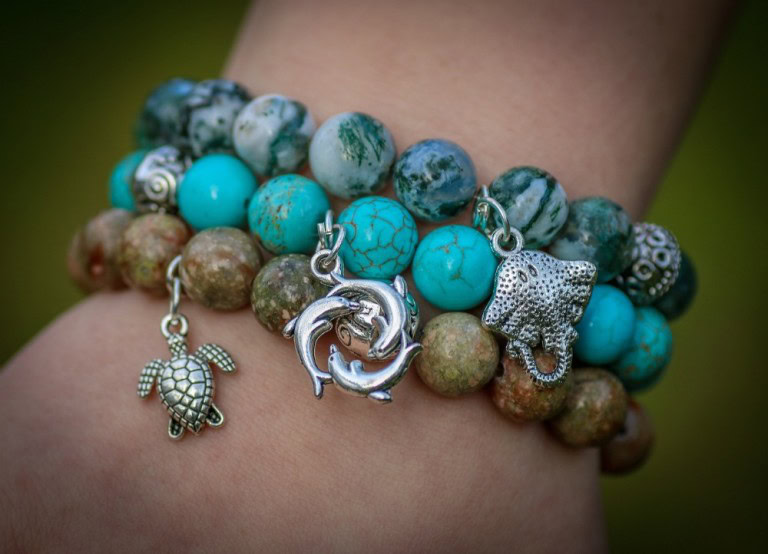 Wildlife bracelets that give back, fair trade,, Marine Life Collection