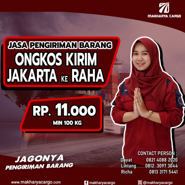Ongkos Kirim Jakarta Raha
