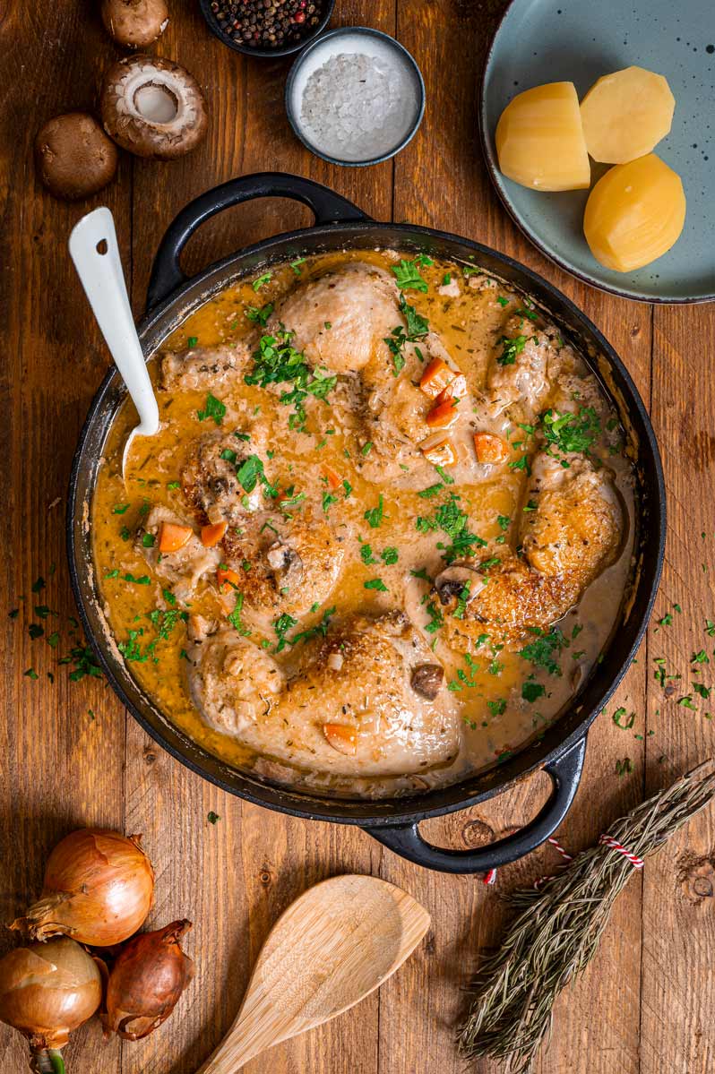 Luxus Coq Au Vin Rezept Weisswein Bild