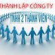 Đăng ký thành lập doanh nghiệp đối với Công ty TNHH hai thành viên trở lên
